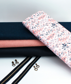 Designerbaumwollstoff Field of Dreams pink (10 cm)